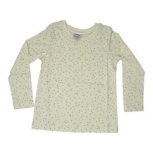 Hanna Andersson NWT Gold Foil Dot Long Sleeve Combed Cotton Tee. Size 4. Sparkle